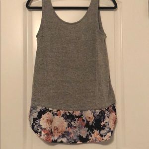 Le Lis Grey Tank with Floral Blousy Bottom 🌸